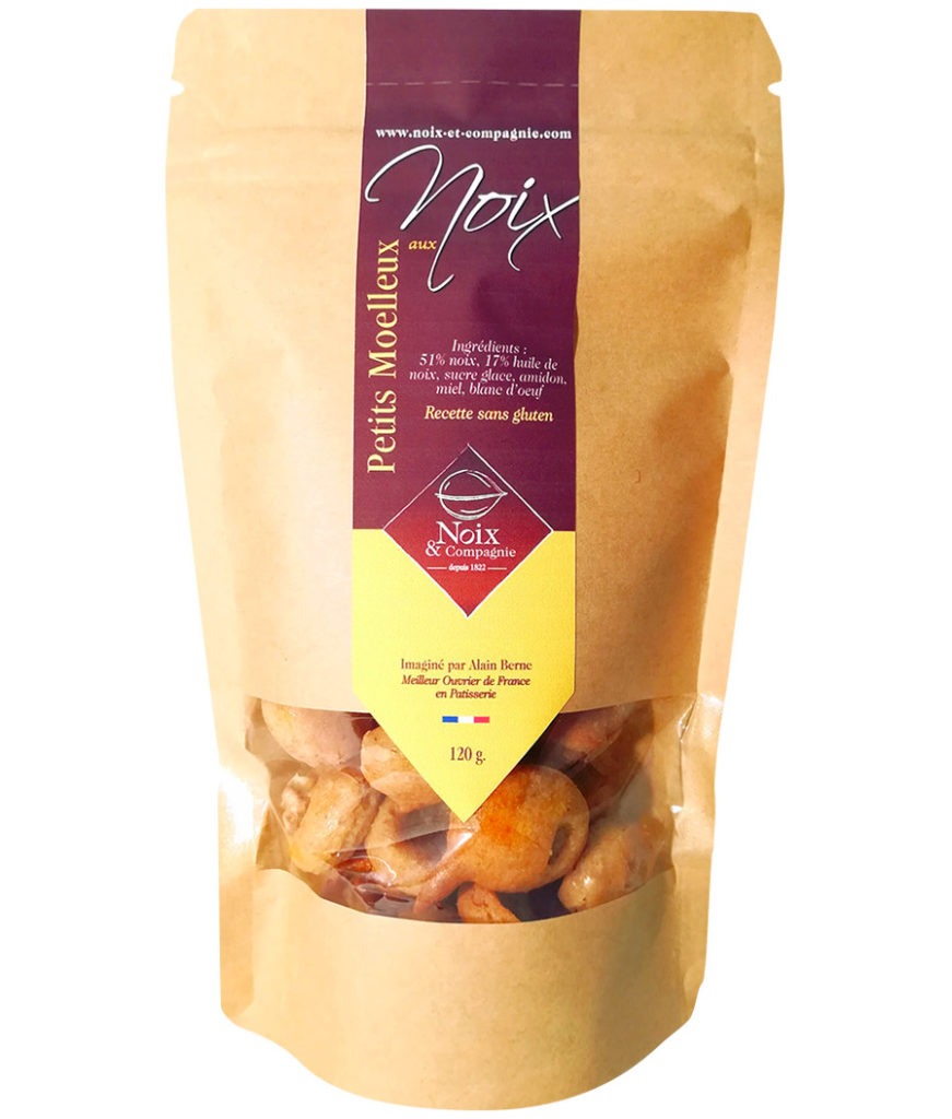 Moelleux aux noix en sachet kraft Moelleux aux noix en sachet kraft