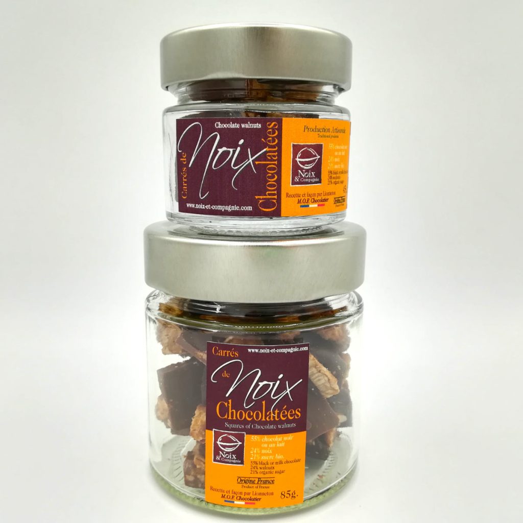 Carrés de Chocolats aux Noix Caramélisées