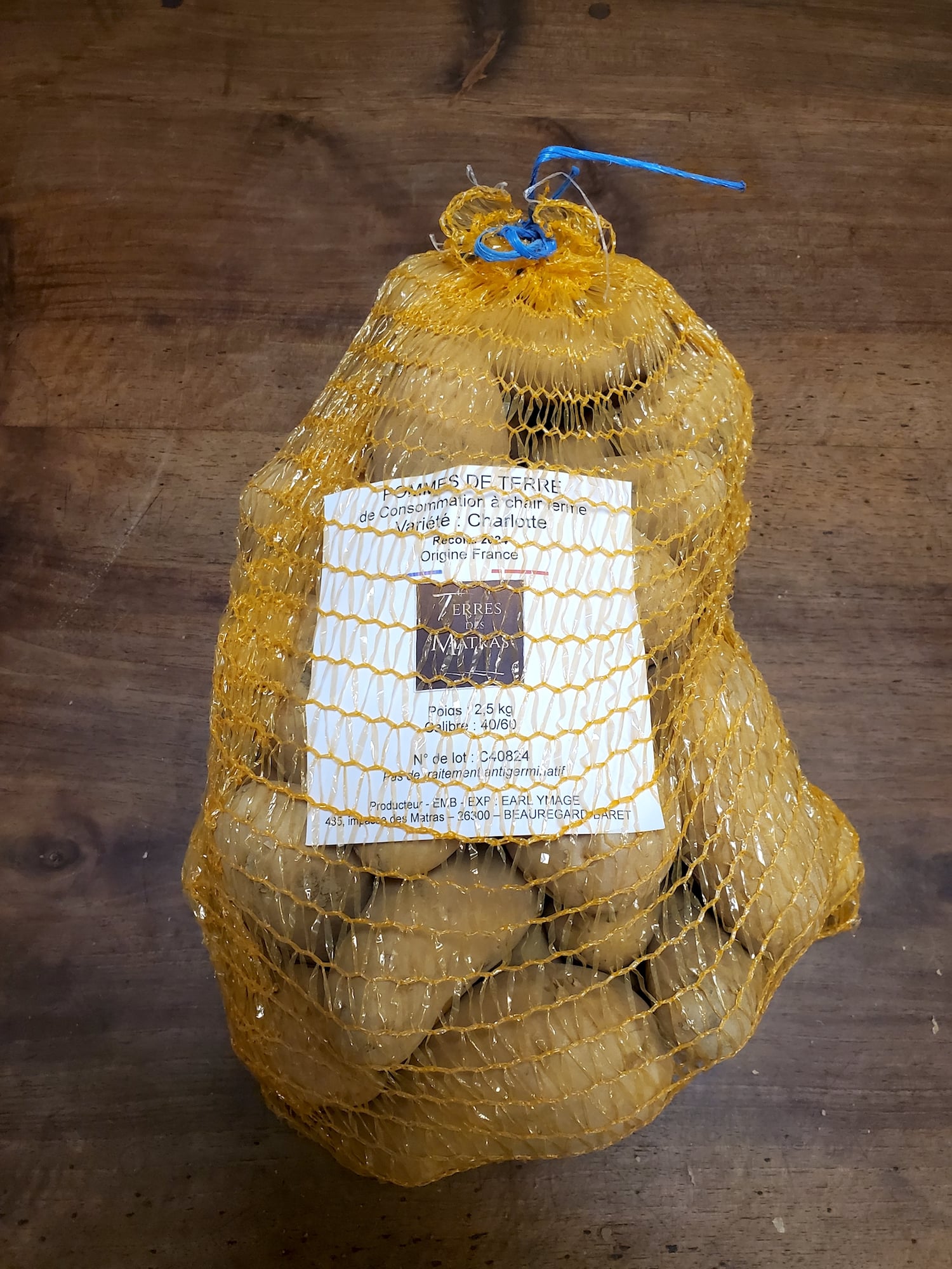 Filet de pommes de terre Charlotte de 2,5 kg