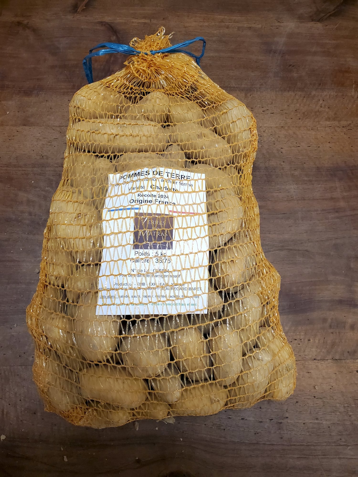 Filet de pommes de terre Charlotte de 5 kg