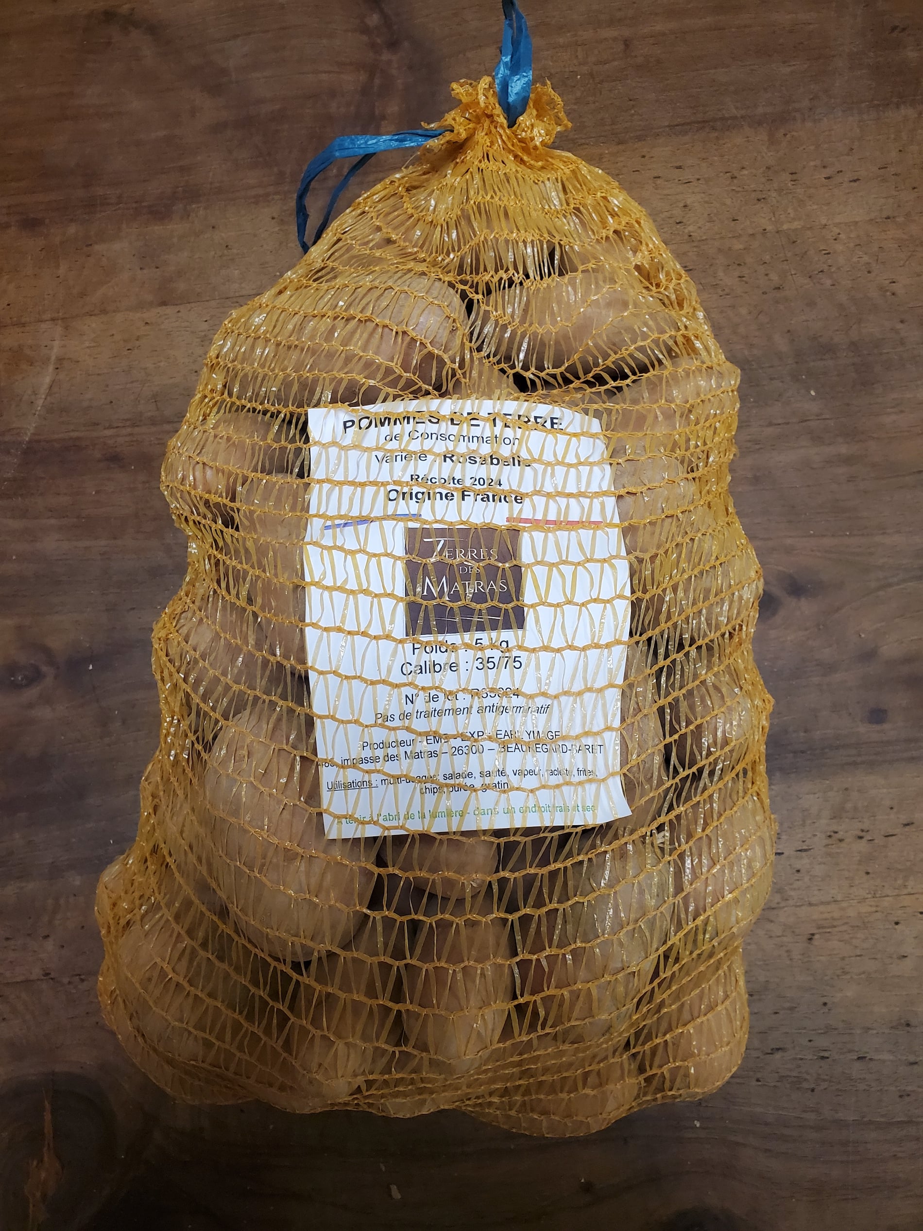 Filet de pommes de terre Rosabelle de 5 kg
