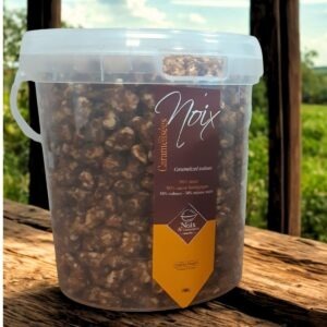 Noix caramélisées avec sucre biologique - Seau de 500 g